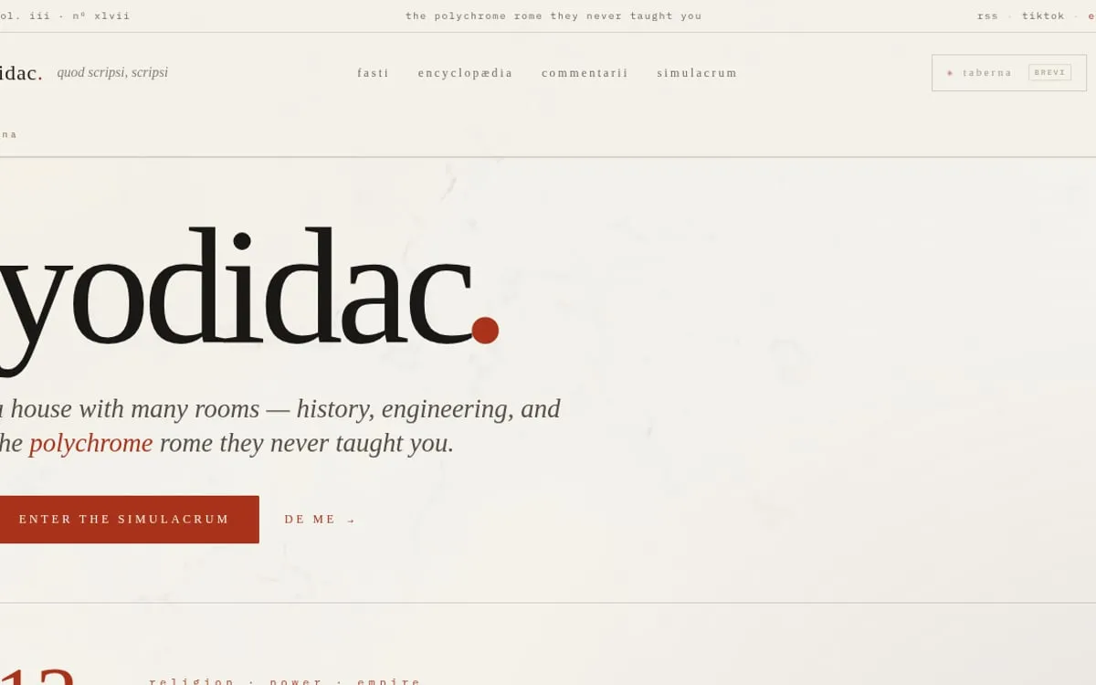 Captura de la página de inicio de Yodidac